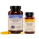 NatureWise [1] Flaxseed Oil 3000 mg - 1500 mg ALA, Organic - 90 Softgels[30-Day Supply] + [1] Vitamin D3 10,000 IU + K2 (MK7) - Non-GMO - 30 Mini Softgels[30-Day Supply]