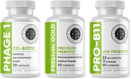 腸の適性の腸の健康の補足の束 - プレバイオティクスの金、PRO-B11、Phage 1 - w/Gold Kiwifruitのペクチン、SCFA、およびマイクロバイオーム サポート、グルテン、大豆および酪農場なしのカプセルのための22のビリオンCFU