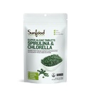 Sunfood Superfoods Chlorella Spirulina 錠 - Spirulina と Chlorella グリーン Algae 錠 のための 女性 & 男性, Chlorophyll のソース, B ビタミン, タンパク質, 壊れた細胞壁, 完全菜食主義者の - 4 oz バッグ