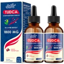 TUDCA のレバー サポート低下 1800mg - ベール ソルト、NAC、Schisandra および Dandelion のレバーの Detox 及び修理との強力な肝臓の補足-速い吸収、砂糖なし、アルコールなし– 4 Fl.Oz