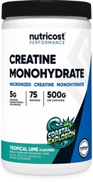 ヌトリコストクレアチンモノハイドパウダー(Coastal Explosion、500グラム) - Micronizedクレアチンサプリメント - ビーガン、GMOフリー、グルテンフリー、グルテンフリー