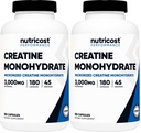 Nutricostクレアチンモノハイド 3,000mg、180カプセル(カプセルあたり750mg) - グルテンフリー、非GMO(パッケージ2)