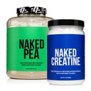 NAKEDビーガン筋肉成長と回復バンドルクレアチンと5LB非風味のピー