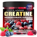 クレアチンの Monohydrate のグミー 5000mg - 男性及び女性のための砂糖の自由な前ワークアウトの補足、筋肉、強さ、回復、認知の健康及び記憶、混合されたベリー味、120の計算のためのクレアチンのグミー