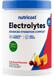 Nutricost電解複合粉末(60サービング、フルーツパンチ) - ビタミンとミネラルと水分補給サプリメントドリンクミックス