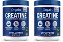 Orgainのクレアチンの Monohydrate の Micronized の粉、100 のサービング、非風味付けされた、サポート筋肉成長、ポストのワークアウトの回復および頭脳の健康、人及び女性、Vegan のための人工的な添加物無し、(2 のパック)
