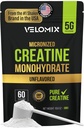 VELOMIX のマイクロ化のクレアチンの Monohydrate の粉- 100% の純粋なクレアチンの粉は混合し、容易|サポート 筋肉成長、回復および強さ  サーブ (5g)ごとの 5000mg - 60 サービング