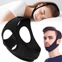 Anti Snoring Devices - Chin Strap for Sleeping - Simple and Effective Stop Anti Snoring Chin Strap - Adjustable Airflow Jaw Strap - Snoring Solution for Women and Men - Black