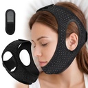 Chin Strap for Sleeping, Effective Anti Snoring Devices, Airflow Jaw Strap for Sleep Apnea Breathable and Comfortable, Adjustable Anti Snoring Chin Strap AABB
