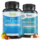 Pure By Nature Bundle Pack of One Daily Multivitamin, 60 Capsules & Prostate Health Supplements for Men, 90 Capsules, Vitamin, Minerals & Beta Sitosterol, Immune & Urinary Tract Support