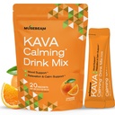 MuseBeam Kava Calming Drink Mix - Non-Alcoholic Instant Powder Drink with Kava & Lemon Balm Extract for Calm & Relaxation - Vegan Sugar Free Orange Flavored Mix 20 Packets