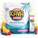 Kava Drink Mix Packets - 15 Pack Premium Kava Extract Powder Drink Mix, Alcohol Alternative Social Beverage, Alcohol Alternatives with a Buzz, Citrus Berry Flavor, Non Alcoholic Support, Calm Support