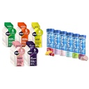GU Energy Original Sports Nutrition Energy Gel, 24-Count, Assorted Fruity Flavors & Nuun Sport Electrolyte Tablets for Proactive Hydration, Variety Pack, 6 Pack (60 Servings)
