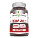 アメイジングフォーミュラ BCAA 2:1 1000 Mg/サービング | カプセル | 分岐チェーンアミノ酸サプリメント | 非GMO | グルテンフリー | アメリカ製(1パック500個)