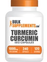 BulkSupplements.comターメリックエキスカプセル - ターメリックサプリメント、ターメリッククルクミンサプリメント1000mg - グルテンフリー、240ベジカプセル(パッケージ1)