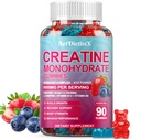 BCAA、L-カルニチン、タウリン及びビタミンB12のクレアチンの Monohydrate 8000mgのグミー-筋肉成長、強さ及びエネルギー、多層のChewableのグミ、人及び女性のための90の計算のためのプレワークアウトの補足