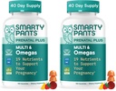 SmartyPants Prenatal Multivitamin Gummies、Omega 3 (DHA/EPA)、Methylfolate、Biotin、ビタミンD3、C、ビタミンB12、B6、A、K及び亜鉛、グルテンフリー、120カウント(40日の供給)(パッケージ2)