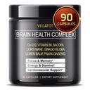 VEGATOT脳ブースター脳の健康コンプレックスサプリメントは、CoQ-10 VIT B6ライオンのマネ・ギクゴ・ビロバ・レモン・バーム・ジンセン - 焦点記憶エネルギーで集中