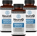 NeuroQ メモリ & フォーカス - 認知パフォーマンスと脳機能を強化 - Dale Bredesen による神経保護式 - Gotu Kola Ginkgo Phosphatidylserine & Propolis - 60 カプセル (パック 3)