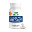 フィールグッドスーパーフードベータアラニンカプセル - アミノ酸プレワークアウトサプリメント - 3200mg Beta-アラニンパーサービング - 筋肉耐久性とワークアウトパフォーマンスサポート - 高吸収 - 30サービング