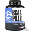 クレイジーマッスル3000mg BCAAの丸薬(80日の供給) 最適な2:1:1の分岐させたチェーン アミノの酸の回復および成長のための比率、Pillごとの1000mg BCAAs (BCAAのカプセル以上) 240のタブレット