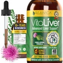 Rejuvica Health VitaLiver | ライバークレンジング&デトックスドロップ | ミルクアザミ、アーティチョーク、チャンカ・ピエドラ&タンポリーエキス | 脂肪肝サポート 男性と女性のための修理サプリメント | 1 + ヶ月の供給