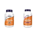 NOWサプリメント、L-アルギニン1,000mg、ニトリ酸化プレカール*、アミノ酸、120錠&サプリメント、リンファチジルコリン、200ソフトゲルを占有する自然とレシチン1200mg