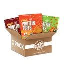 ツインピーク成分低炭水化物、ケトフレンドリープロテインパフ、(Variety Pack、2.1 Ounce)、2サービング、3パック(60g、42gタンパク質、4gカラブ)