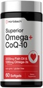 ホルバハオメガ with CoQ-10 | 60 Softgels | 2030mg 魚油 | 1280mg オメガ3s | 非GMO、グルテンフリー