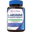 医師のレシピL-アルギニン1000mg、最大用量、ニトリ酸化物産生、血流および血管機能、男性と女性のための耐久性とワークアウトサポート、120コーティング錠