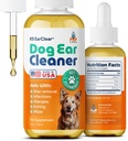 Pup Labs 耳クリア, 犬の耳のクリーナーと犬のための感染症の治療, 痛みのための犬のドロップ, 刺激, & Wax ビルドアップ, ドロッパーと 1 oz ボトル