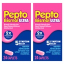 Pepto BismolのULTRAの小冊子、upsetの胃の救助、Nauseaの救助、Heartburnの救助、Indigestionの救助、大人のための反Diarrheaの薬物 - 5の症状救助、48のct (2x24のct)