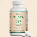 VivoNu TUDCA 2000mg + NAC 1200mgの補足の複雑なカプセル、TUDCAのベール ソルト+ Nのアセチル Cysteineのレバー&Lung&Digestion&Gallbladderの洗剤のための酸化防止の補足(180のカプセル)