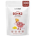 ビタミンD3 10000 iu Plus K2(MK-7)200 mcg、バージンココナッツオイルSoftgels|2 in 1ビタミンD&Kコンプレックス、カルシウム吸収、骨、免疫、心臓の健康をサポートします*
