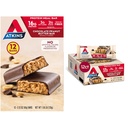 Atkins Chocolate Peanut Butter & Chocolate Chip Granola Protein Meal Bars, High Fiber, 16-17g Protein, 1-2g Sugar, 3g Net Carbs, 12 Count
