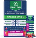 Smart Eats Electrolyte Powder - 1,690mg Electrolytes, 9 Essential Minerals & Vitamins, 5 Antioxidants, Rapid & Energizing Hydration, Designed by Doctors, <1 Gram Sugar, Sour Berry Flavor - 30 Packets