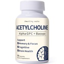 Acetylcholine Supplements with Alpha GPC 600mg & Bacopa – Cognitive Support for Seniors & Adults – Supports Memory, Focus & Brain Health – 90 Capsules