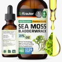 BIO KRAUTER アイルランド海苔ドロップ - コルドラスカリス海苔サプリメント - アルコール&砂糖無料ヨウ素サプリメント - 2 Fl.Oz.