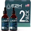 E2H Natural Black Currant Extract, Cold Pressed Black Currant Seed - Immune System Health - Fast Absorbing Liquid (2 Bottles)