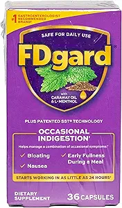 FDgardの腸の健康の補足、消化不良、吐き気及び膨脹、upsetの胃、72のカプセル