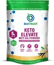 BioTrust Keto Elevate - C8 MCTオイルパウダー - Ketogenic MCTコーヒークリーマー、Ketoコーヒークリーマー - クリーンエネルギー、メンタルフォーカス、クラリティ - 100%カプリル酸MCTパウダー、非GMO(フレンチバニラ、20サービング)