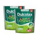 Dulcolax Soft Chews Saline Laxative Mixed Berry (60ct) Gentle Constipation Relief, Magnesium Hydroxide 1200mg (Pack of 2)
