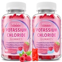 Potassium Gummies for Women & Men, High Dose Potassium Chloride Supplement Gummies for Leg Cramps & Electrolyte Balance, Vegan/Sugar-Free/Gluten Free, Raspberry Flavor 120 Count