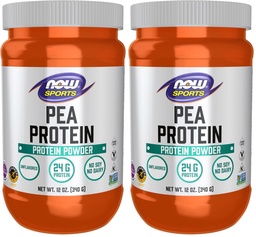 NOWのスポーツの栄養物、エンドウ豆蛋白質24 g、容易に消化管、Unflavored粉、12-Ounce (パッケージ2)