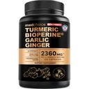 Extra Strength Turmeric Capsules - High-Absorption 2360 mg Curcumin Supplements, Non-GMO Blend for Digestive Comfort & Daily Support - Organic Turmeric Supplement with Black Pepper (120ct, Pack of 1)