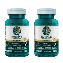 精神的な警戒、記憶、焦点及び集中のためのNEURIVA Ultraの頭脳の補足および臨床的にテストされたCognivive、Neurofactor、Phosphatidylserine、ビタミンB6及びB12の60の計算のカプセル(2パック)