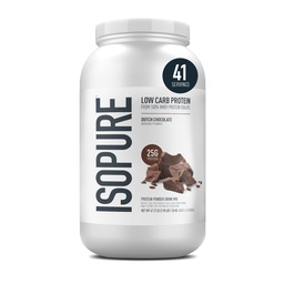 Isopureの低い炭水化物100%の純粋なWheyの隔離蛋白質の粉、Lactoseはビタミン、オランダのチョコレート、サービングごとの25g蛋白質と、1.47のLbs、41のサービング(包装5月Vary)放します