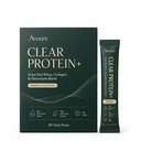 Lazra Avoure Clear Protein Powder, Grass-Fed Whey Protein, Collagen & Electrolyte Blend, Raspberry Yuzu Flavor, 15g Protein, 0g Sugar, 30 Count