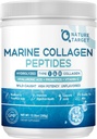 NATURE TARGET Marine Collagen Peptides Powder - Type I & III Collagen with Probiotics, Vitamin C & Hyaluronic Acid for Skin, Hair, Nails, Wild-Caught Fish & Grass-Fed Bovine, 35 Servings