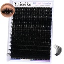 300D Lash Clusters Extensions Mega Cluster Eyelash Lashes 224 Pcs Thick Volume D Curl Wispy Individual Lashes DIY Lash Extension 12-25MM False Eyelashes Makeup at Home Replacement for Yaiseiko